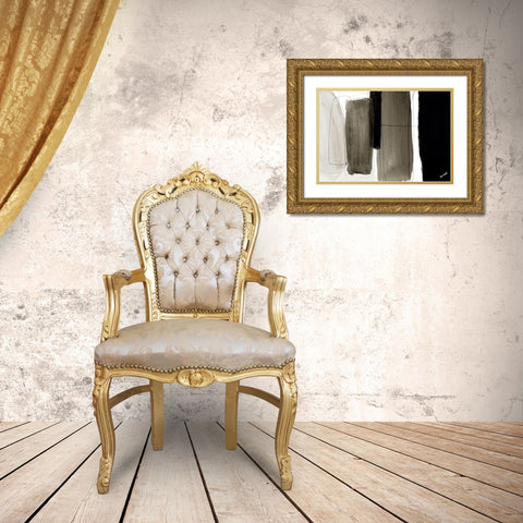 Dark Veil Abstract Gold Ornate Wood Framed Art Print with Double Matting by Loreth, Lanie