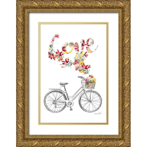 Love and Peace I Gold Ornate Wood Framed Art Print with Double Matting by Loreth, Lanie