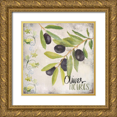 Olives Noires Gold Ornate Wood Framed Art Print with Double Matting by Loreth, Lanie