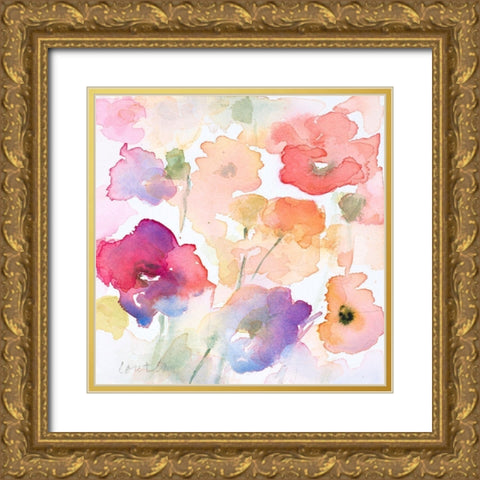 Misty Summer I Gold Ornate Wood Framed Art Print with Double Matting by Loreth, Lanie