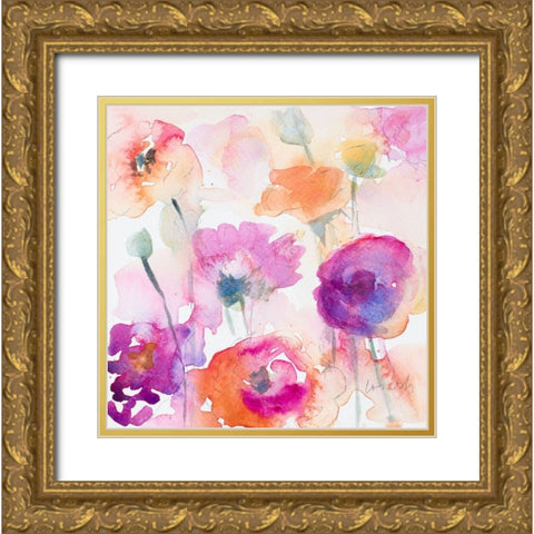 Misty Summer II Gold Ornate Wood Framed Art Print with Double Matting by Loreth, Lanie