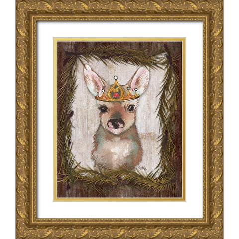 Woodland Animals I Gold Ornate Wood Framed Art Print with Double Matting by Medley, Elizabeth