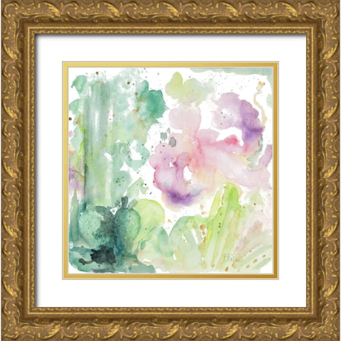 Modern Desert Gold Ornate Wood Framed Art Print with Double Matting by Pinto, Patricia