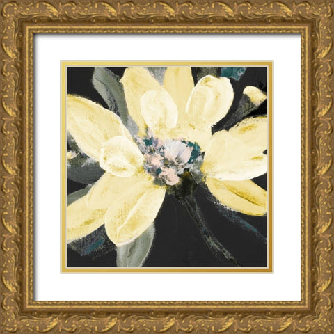 Yellow Blooms II Gold Ornate Wood Framed Art Print with Double Matting by Loreth, Lanie