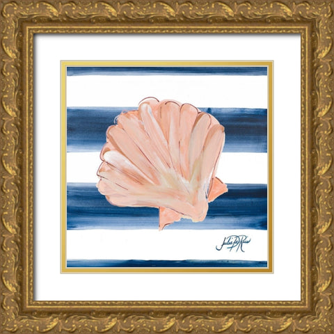 Nautical Shell III Gold Ornate Wood Framed Art Print with Double Matting by DeRice, Julie