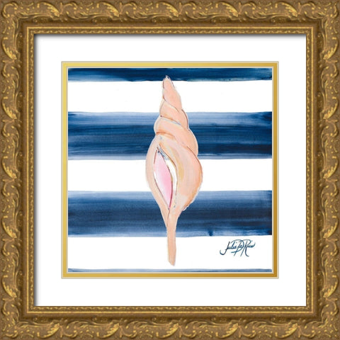 Nautical Shell IV Gold Ornate Wood Framed Art Print with Double Matting by DeRice, Julie