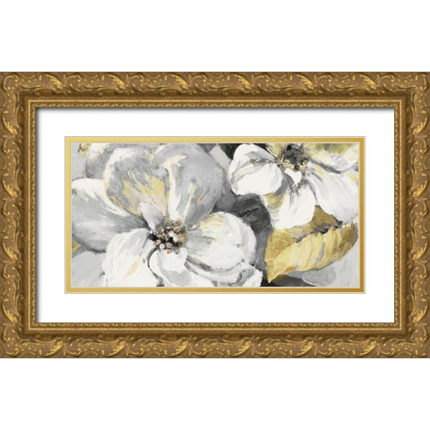 Neutral Endless Blossoms Panel Gold Ornate Wood Framed Art Print with Double Matting by Loreth, Lanie