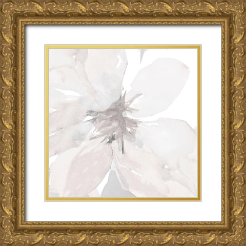 Soft Clematis I Gold Ornate Wood Framed Art Print with Double Matting by Loreth, Lanie