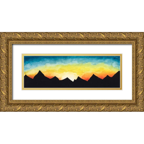 Sunrise over the Mountains Gold Ornate Wood Framed Art Print with Double Matting by Bucheli, Amaya