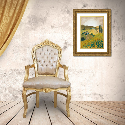 Tuscany Gold Ornate Wood Framed Art Print with Double Matting by Bucheli, Amaya
