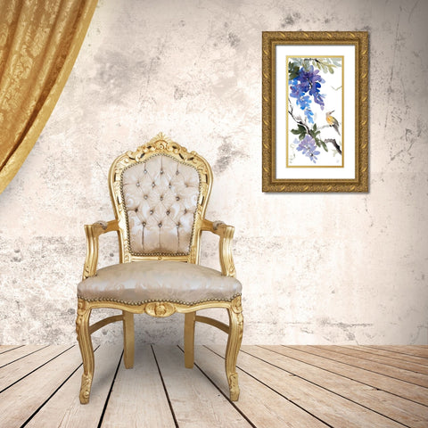 East of Full Moon Wisteria Gold Ornate Wood Framed Art Print with Double Matting by Loreth, Lanie