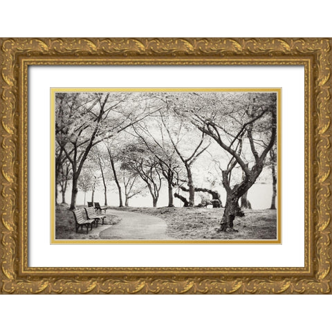 Path Walk Gold Ornate Wood Framed Art Print with Double Matting by Wilson, Kali
