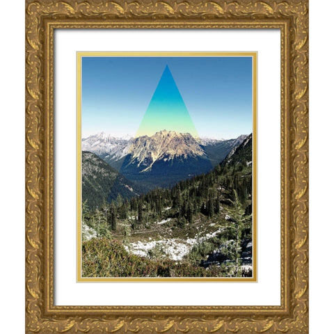 Mountain Peak Gold Ornate Wood Framed Art Print with Double Matting by Wilson, Kali