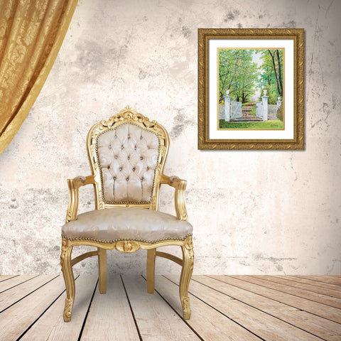 Narrow Is The Path Gold Ornate Wood Framed Art Print with Double Matting by Redding, James