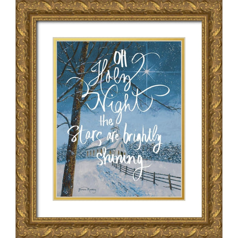 Oh Holy Night Gold Ornate Wood Framed Art Print with Double Matting by Redding, James