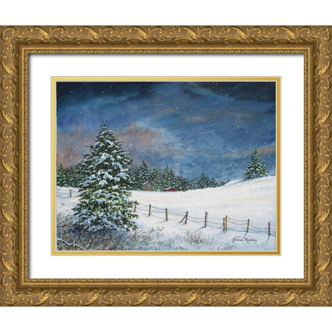 Going Home Gold Ornate Wood Framed Art Print with Double Matting by Redding, James