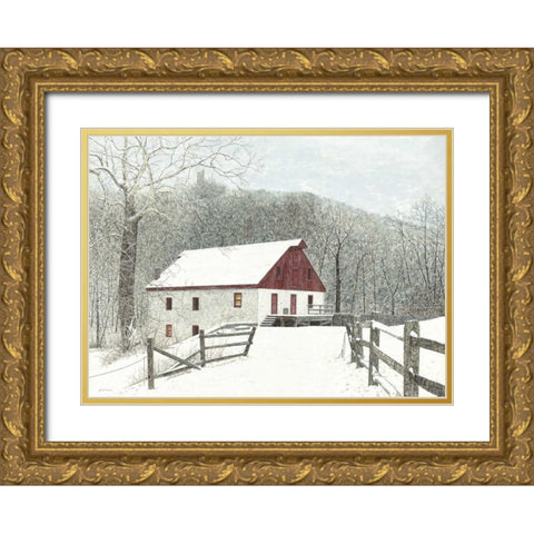 Grist Mill Gold Ornate Wood Framed Art Print with Double Matting by Redding, James