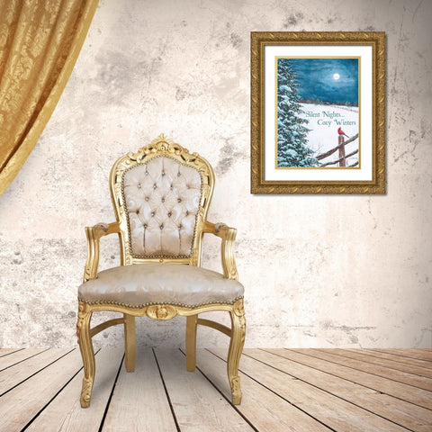 Cozy Winters Gold Ornate Wood Framed Art Print with Double Matting by Redding, James