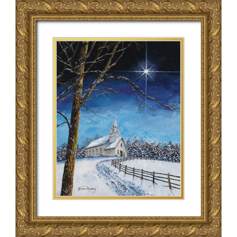 Bright Star Gold Ornate Wood Framed Art Print with Double Matting by Redding, James