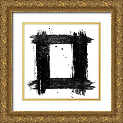 Black Rectangle Gold Ornate Wood Framed Art Print with Double Matting by Pinto, Patricia
