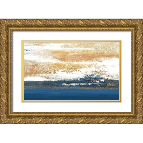 Unpredictable Sea Gold Ornate Wood Framed Art Print with Double Matting by Pinto, Patricia