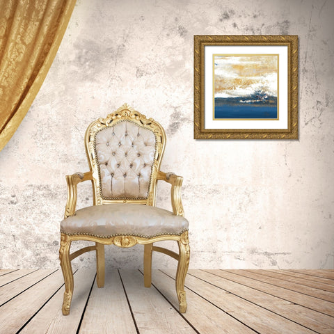 Unpredictable Sea Gold Ornate Wood Framed Art Print with Double Matting by Pinto, Patricia