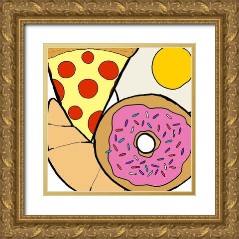 Snack Food Gold Ornate Wood Framed Art Print with Double Matting by Edwins, Hugo