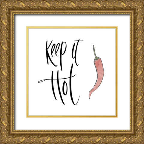 Keep It Hot Gold Ornate Wood Framed Art Print with Double Matting by Edwins, Hugo