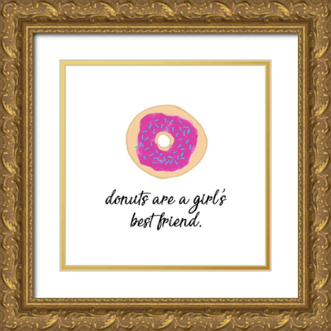 Donuts Gold Ornate Wood Framed Art Print with Double Matting by Edwins, Hugo