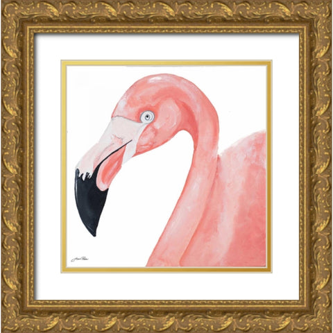 Pink Party of Four IV Gold Ornate Wood Framed Art Print with Double Matting by Ritter, Gina