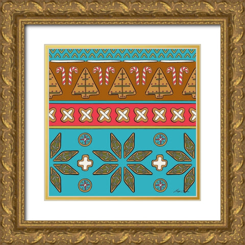 Christmas Cookie Sweater I Gold Ornate Wood Framed Art Print with Double Matting by Edwins, Hugo