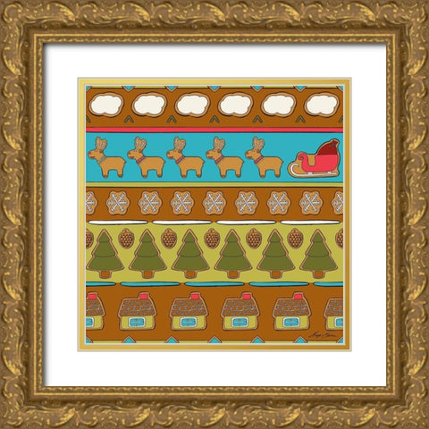 Christmas Cookie Sweater II Gold Ornate Wood Framed Art Print with Double Matting by Edwins, Hugo