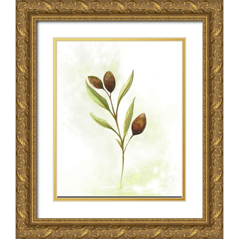 Fresh Herbs VI Gold Ornate Wood Framed Art Print with Double Matting by Diannart
