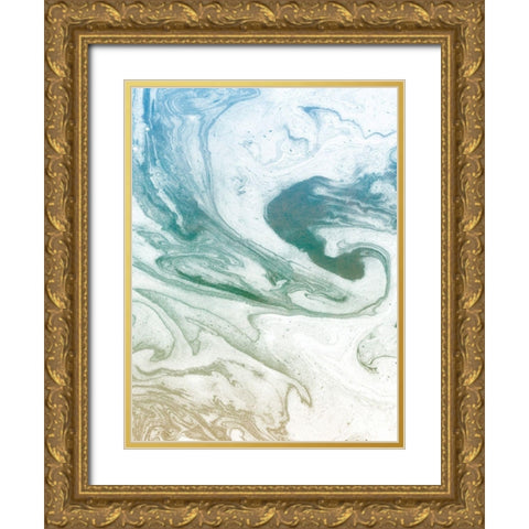 Deep Waves Gold Ornate Wood Framed Art Print with Double Matting by Bryant, Susan