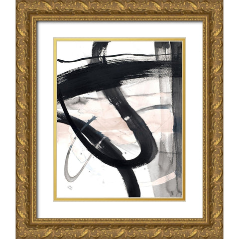 Urban Vibe With Blush I Gold Ornate Wood Framed Art Print with Double Matting by Loreth, Lanie