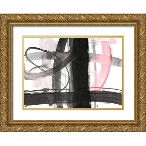 Urban Vibe With Pink Gold Ornate Wood Framed Art Print with Double Matting by Loreth, Lanie