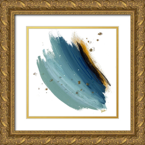 Black Clouds Square Gold Ornate Wood Framed Art Print with Double Matting by Pinto, Patricia