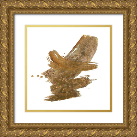 Gold Slash Dance I Gold Ornate Wood Framed Art Print with Double Matting by Pinto, Patricia