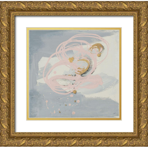 Spring Breeze Square Gold Ornate Wood Framed Art Print with Double Matting by Pinto, Patricia