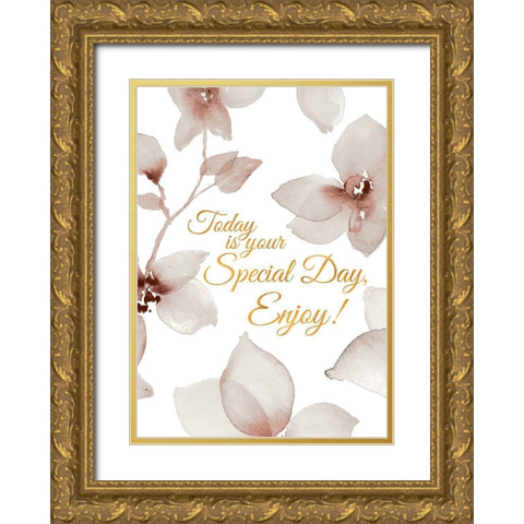 Special Day Gold Ornate Wood Framed Art Print with Double Matting by Loreth, Lanie