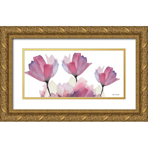 Whisper Tops Panel Gold Ornate Wood Framed Art Print with Double Matting by Loreth, Lanie