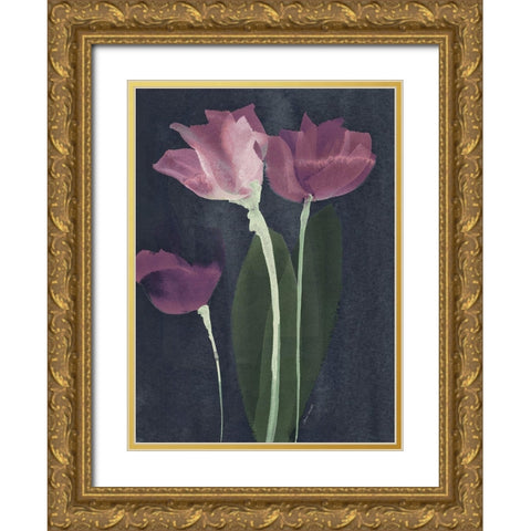 Nighttime Whisper Gold Ornate Wood Framed Art Print with Double Matting by Loreth, Lanie