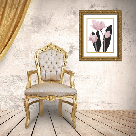 Triple Grey Whisper Gold Ornate Wood Framed Art Print with Double Matting by Loreth, Lanie