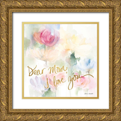Dear Mom Gold Ornate Wood Framed Art Print with Double Matting by Loreth, Lanie