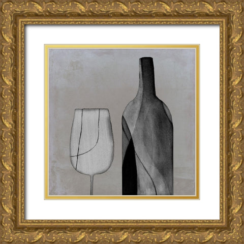 Midnight Drink Gold Ornate Wood Framed Art Print with Double Matting by Loreth, Lanie