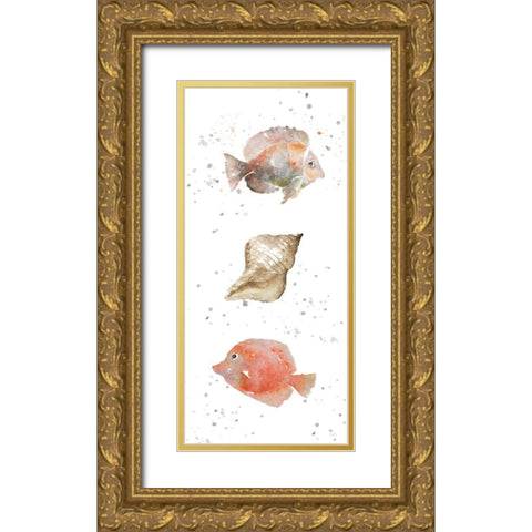 Coastal Medley I Gold Ornate Wood Framed Art Print with Double Matting by Loreth, Lanie