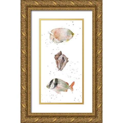 Coastal Medley II Gold Ornate Wood Framed Art Print with Double Matting by Loreth, Lanie