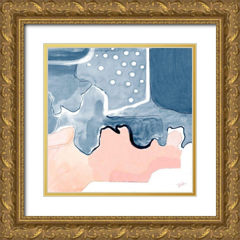 Blue Mountains Gold Ornate Wood Framed Art Print with Double Matting by Pinto, Patricia