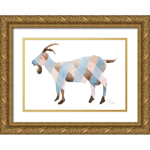 The Plaid Goat Gold Ornate Wood Framed Art Print with Double Matting by Pinto, Patricia