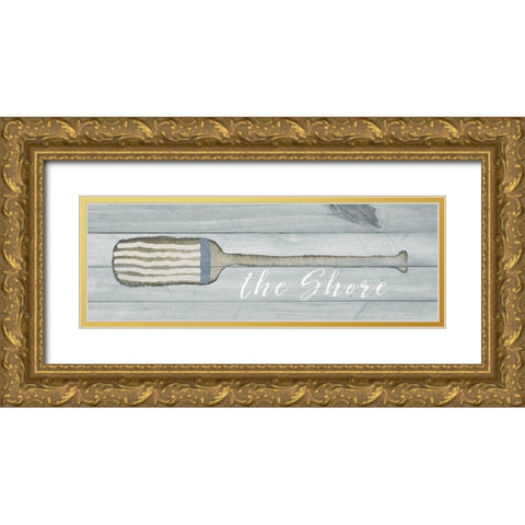 The Shore Gold Ornate Wood Framed Art Print with Double Matting by Metz, Andi